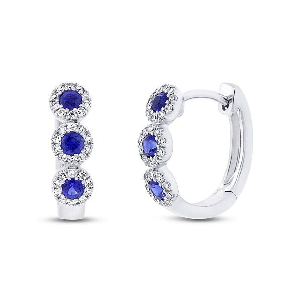 14k White Gold Sapphire Earrings Dickinson Jewelers Dunkirk, MD