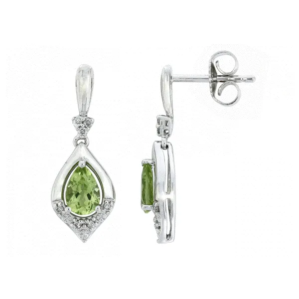 14k White Gold Peridot Earrings Dickinson Jewelers Dunkirk, MD