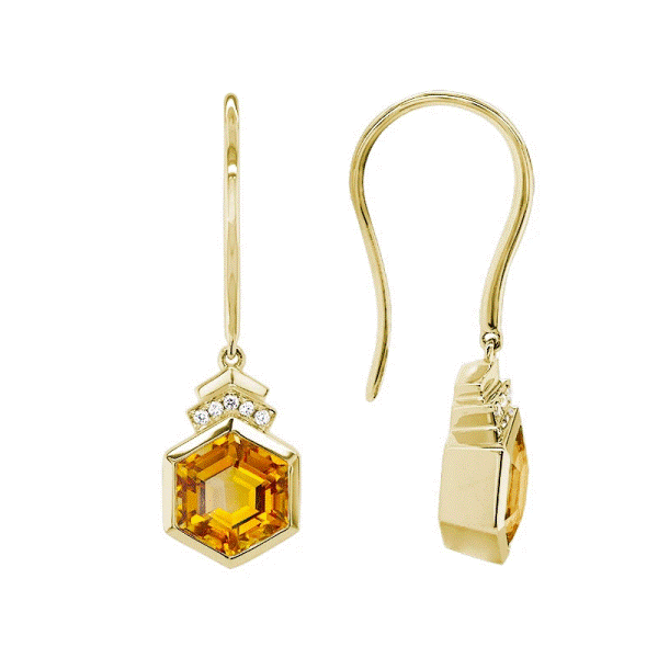 14k Yellow Gold Citrine Earrings Dickinson Jewelers Dunkirk, MD