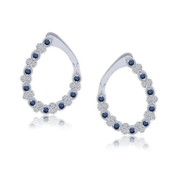 14k White Gold Sapphire Earrings Dickinson Jewelers Dunkirk, MD