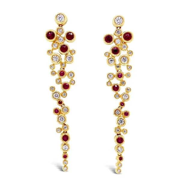 14k Yellow Gold Ruby Earrings Dickinson Jewelers Dunkirk, MD