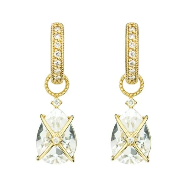 18K Yellow Gold Criss Cross Earring Charms Dickinson Jewelers Dunkirk, MD