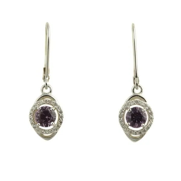 Sterling Silver Lab-Created Alexandrite Dangle Earrings Dickinson Jewelers Dunkirk, MD