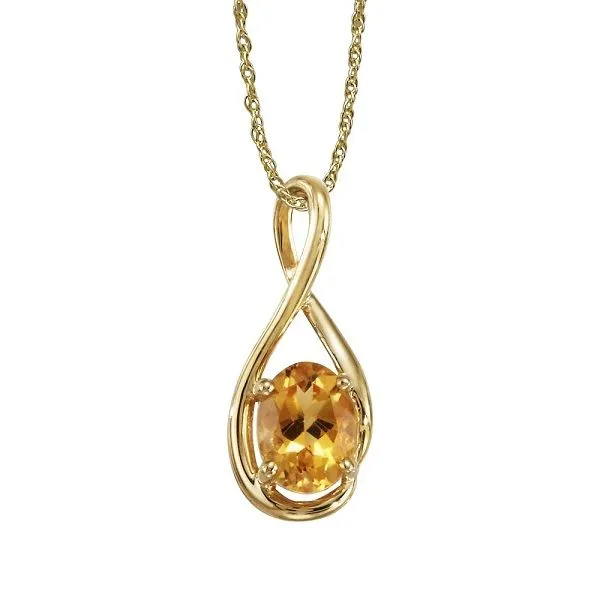 14k Yellow Gold Citrine Pendant Dickinson Jewelers Dunkirk, MD