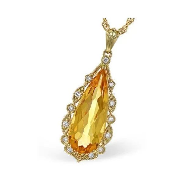 14k Yellow Gold Citrine Pendant Dickinson Jewelers Dunkirk, MD