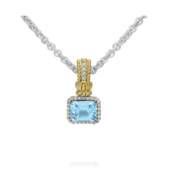 14k Yellow Gold and Sterling Silver Sky Blue Topaz Pendant Dickinson Jewelers Dunkirk, MD