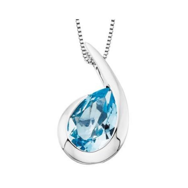 Sterling Silver Blue Topaz Pendant Dickinson Jewelers Dunkirk, MD