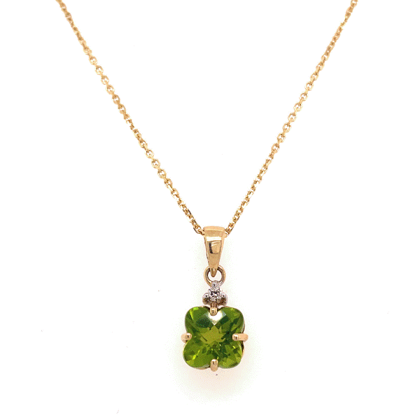 14k Yellow Gold Peridot Pendant Dickinson Jewelers Dunkirk, MD