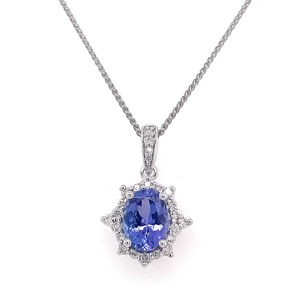 14k White Gold Tanzanite Pendant Dickinson Jewelers Dunkirk, MD