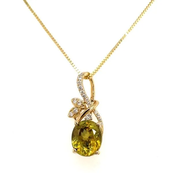 14kYellow Gold Sphene Pendant Dickinson Jewelers Dunkirk, MD