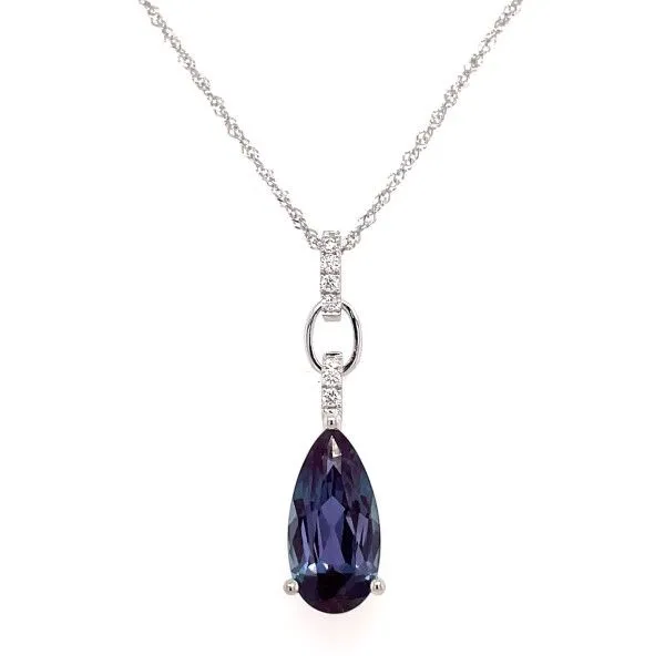 14k White Gold Lab-Grown Alexandrite Pendant Dickinson Jewelers Dunkirk, MD