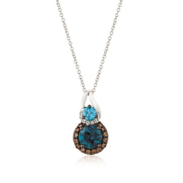 14k Gold Deep Sea Blue Topaz™ and Blue Topaz Pendant Dickinson Jewelers Dunkirk, MD