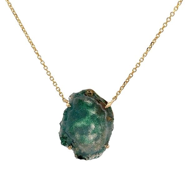 14k Yellow Gold Geode Necklace Dickinson Jewelers Dunkirk, MD