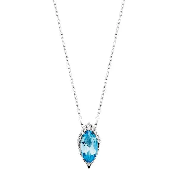 10k White Gold Blue Topaz Pendant Dickinson Jewelers Dunkirk, MD