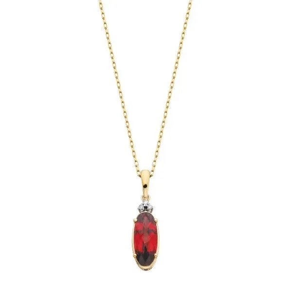 10k Yellow Gold Garnet Pendant Dickinson Jewelers Dunkirk, MD