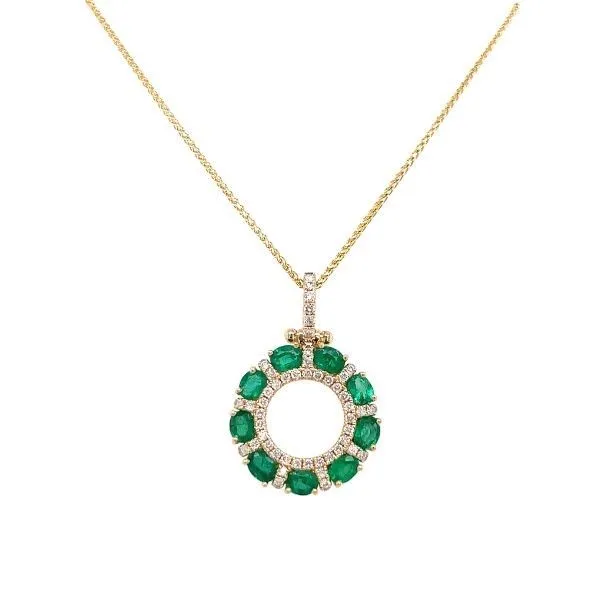 14k Yellow Gold Emerald Pendant Dickinson Jewelers Dunkirk, MD