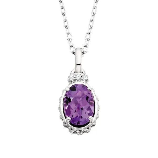 10k Whtie Gold Amethyst Pendant Dickinson Jewelers Dunkirk, MD