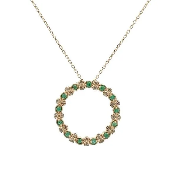 10k Yellow Gold Emerald Pendant Dickinson Jewelers Dunkirk, MD