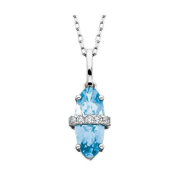 10k White Gold Blue Topaz Pendant Dickinson Jewelers Dunkirk, MD