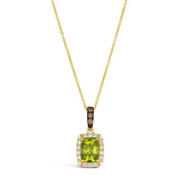 14Kt Yellow Green Apple Peridot Le Vian Chocolate and Nude Diamonds Pendant Dickinson Jewelers Dunkirk, MD