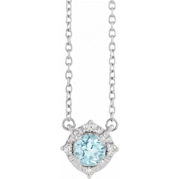 Sterling Silver Sky Blue Topaz Halo Necklace Dickinson Jewelers Dunkirk, MD