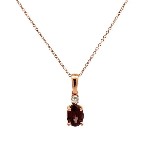 14Kt Rose Garnet Pendant Dickinson Jewelers Dunkirk, MD