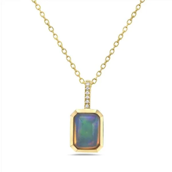 14K Yellow Elongated Opal Pendant Dickinson Jewelers Dunkirk, MD