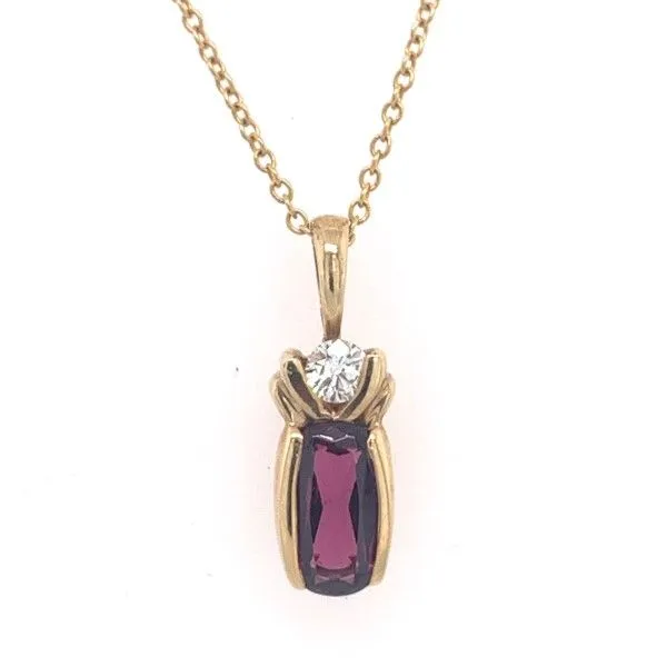 14k Yellow Gold Garnet Pendant Dickinson Jewelers Dunkirk, MD