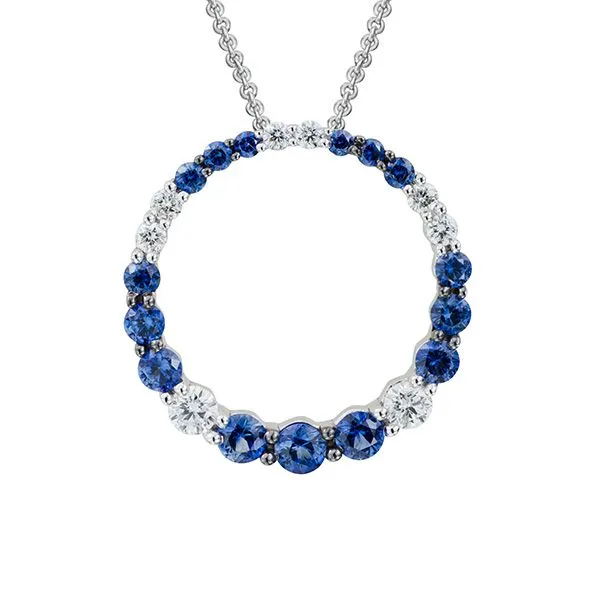 14k White Gold Sapphire Pendant Dickinson Jewelers Dunkirk, MD