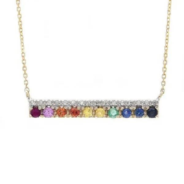 14k Yellow Gold Rainbow Necklace Dickinson Jewelers Dunkirk, MD