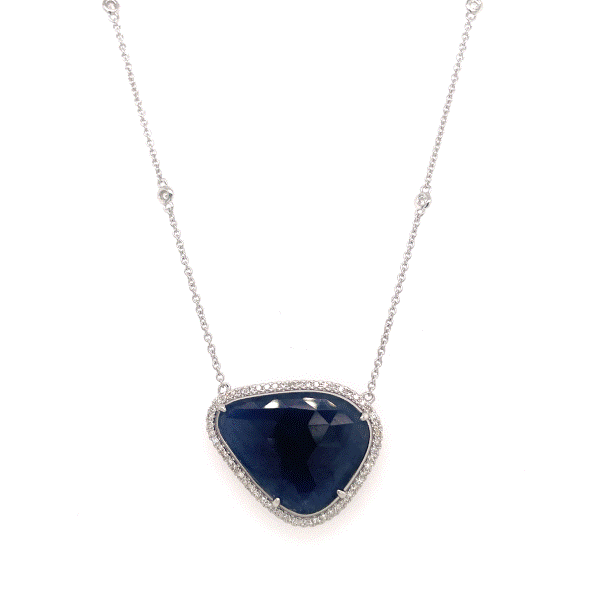 14k White Gold Sapphire Necklace Dickinson Jewelers Dunkirk, MD