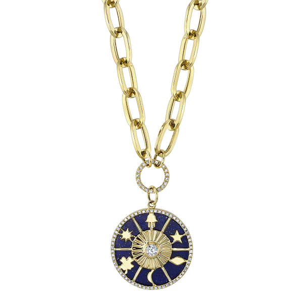 14k Yellow Gold Lapis Necklace Dickinson Jewelers Dunkirk, MD
