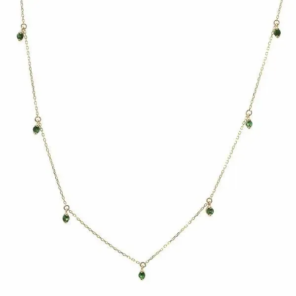 14k Yellow Gold Green Garnet Necklace Dickinson Jewelers Dunkirk, MD