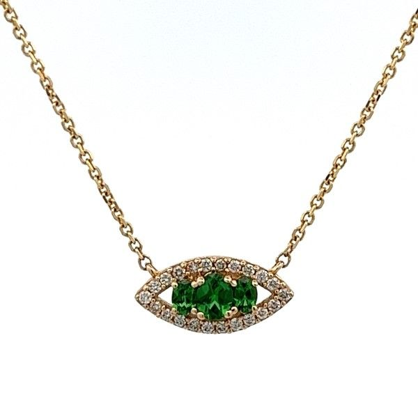 14k Yellow Gold Tsavorite Garnet Necklace Dickinson Jewelers Dunkirk, MD