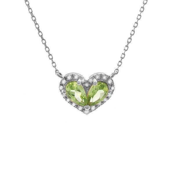 Sterling Silver Peridot Heart Necklace Dickinson Jewelers Dunkirk, MD