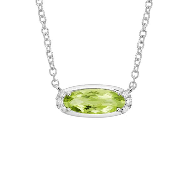 14k White Gold Peridot Necklace Dickinson Jewelers Dunkirk, MD