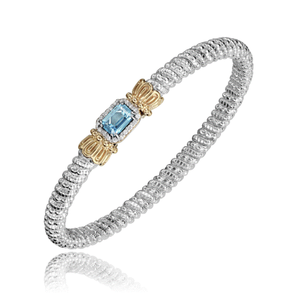 14k Yellow Gold And Sterling Silver Sky Blue Topaz Bracelet Dickinson Jewelers Dunkirk, MD