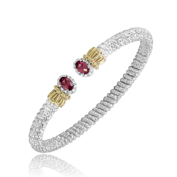 14k Yellow Gold And Sterling Silver Rhodolite Garnet Bracelet Dickinson Jewelers Dunkirk, MD