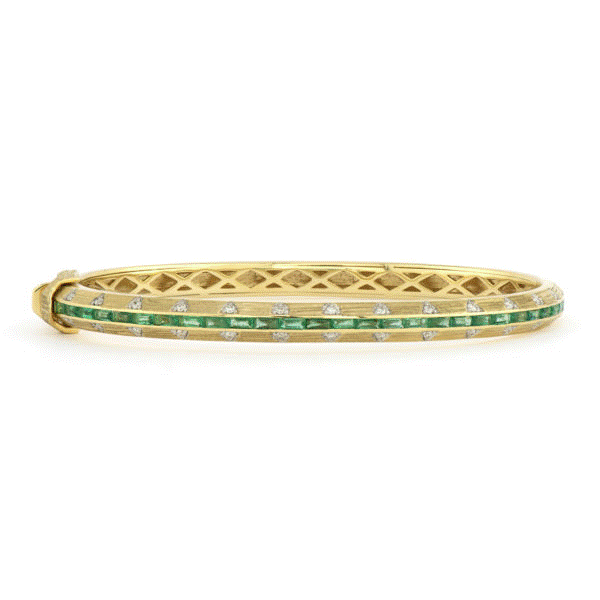 18k Yellow Gold Emerald Bracelet Dickinson Jewelers Dunkirk, MD