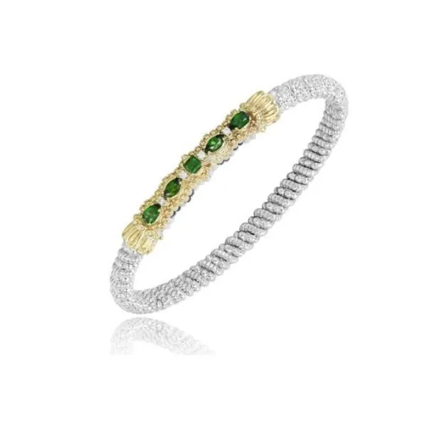 14k Gold And Sterling Silver Chrome Diopside Bracelet Dickinson Jewelers Dunkirk, MD