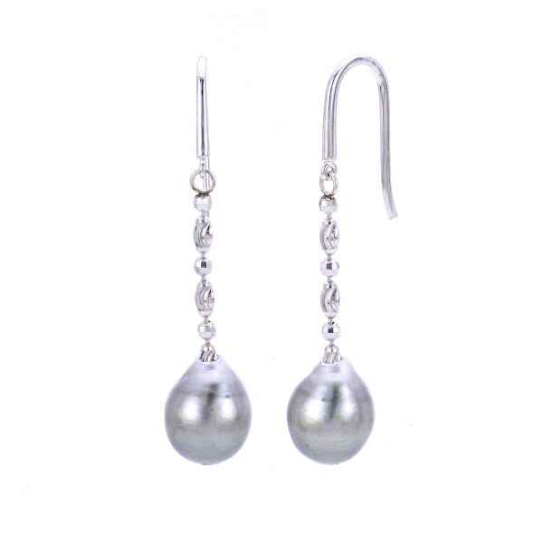 Sterling Silver Tahitian Cultured Pearl Earrings Dickinson Jewelers Dunkirk, MD