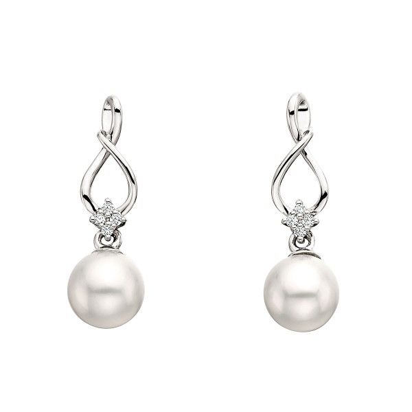 10k White Gold Pearl Earrings Dickinson Jewelers Dunkirk, MD