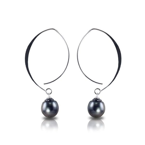 Sterling Silver Tahitian Pearl Drop Earrings Dickinson Jewelers Dunkirk, MD