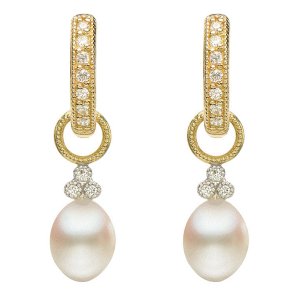 18k Yellow Gold Pearl Earring Charms Dickinson Jewelers Dunkirk, MD