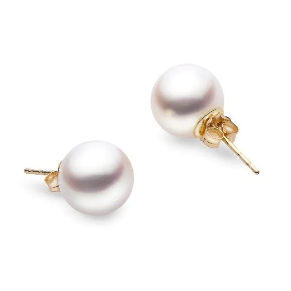 14Kt Yellow High Luster Akoya Pearl Stud Earrings Dickinson Jewelers Dunkirk, MD
