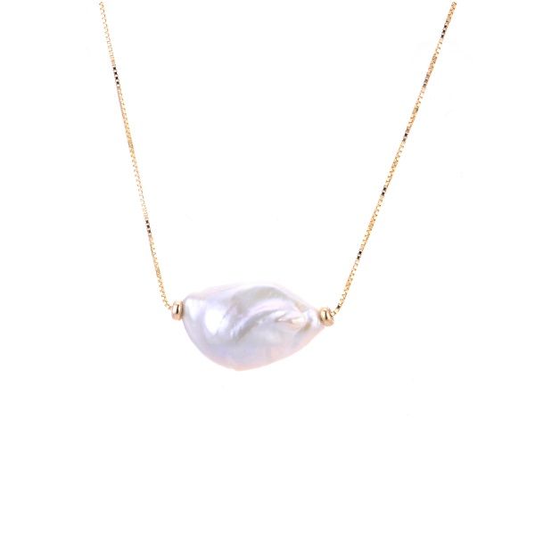 14k Yellow Gold Keshi Pearl Necklace Dickinson Jewelers Dunkirk, MD