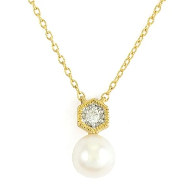 18K Yellow Gold Freshwater Pearl Drop Necklace Dickinson Jewelers Dunkirk, MD