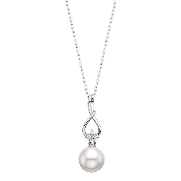 10k White Gold Pearl Pendant 00232000951 Pearl Pendants Dickinson