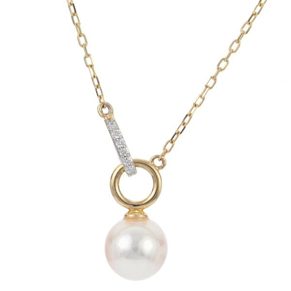 14k Yellow Gold Pearl Drop Necklace Dickinson Jewelers Dunkirk, MD