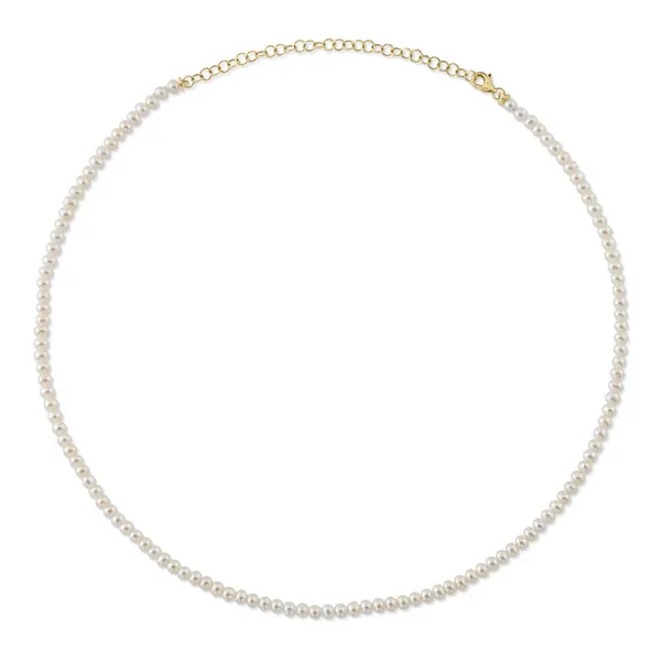 14Kt Yellow Cultured Pearl Tennis Necklace Dickinson Jewelers Dunkirk, MD